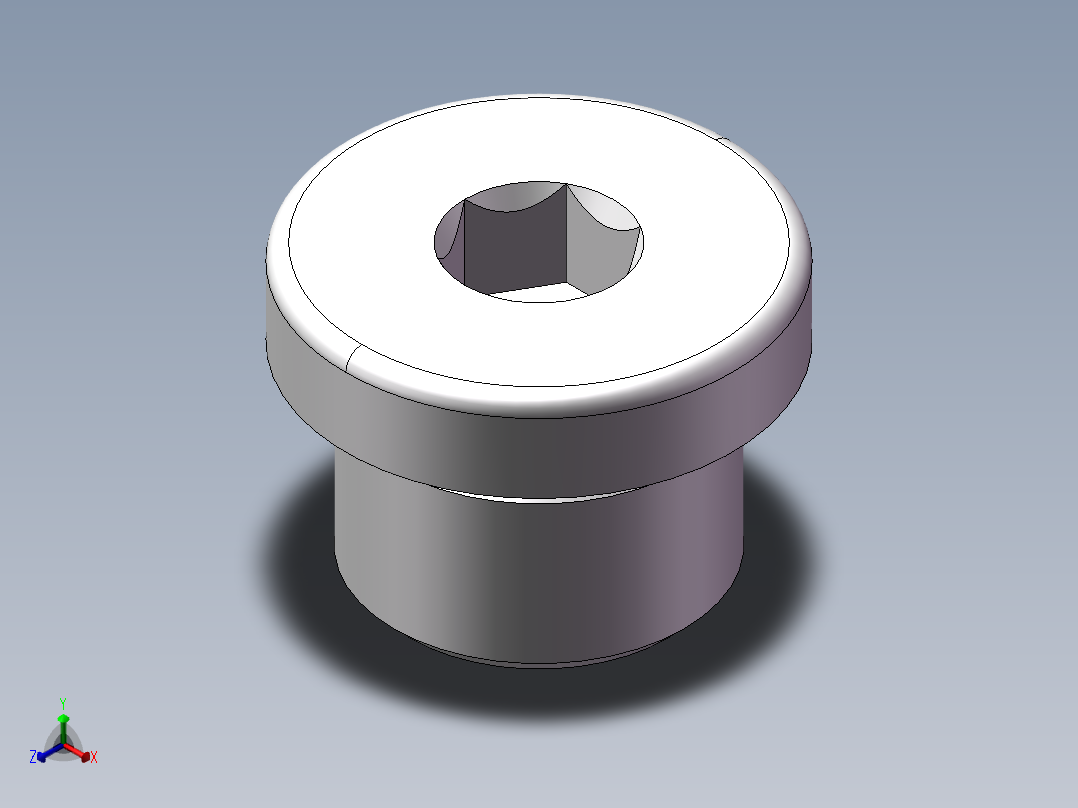 内六角螺堵、4WN-18WD正等轴测图