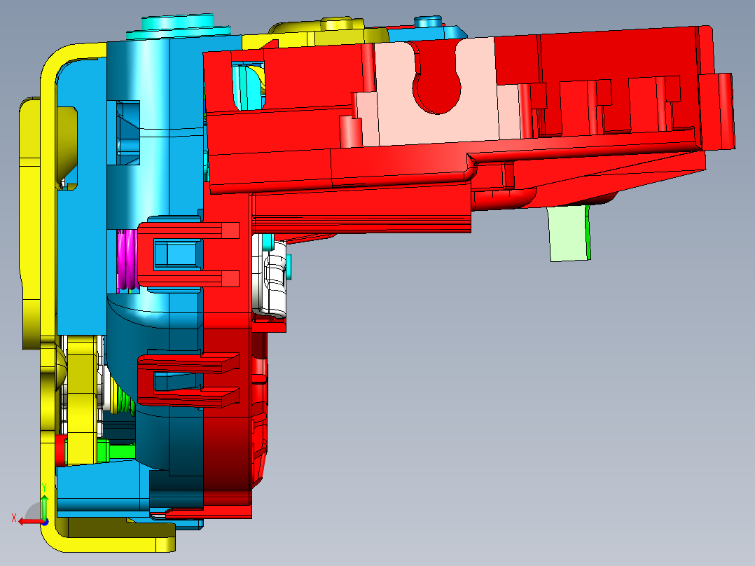 汽车门锁中控锁后视图