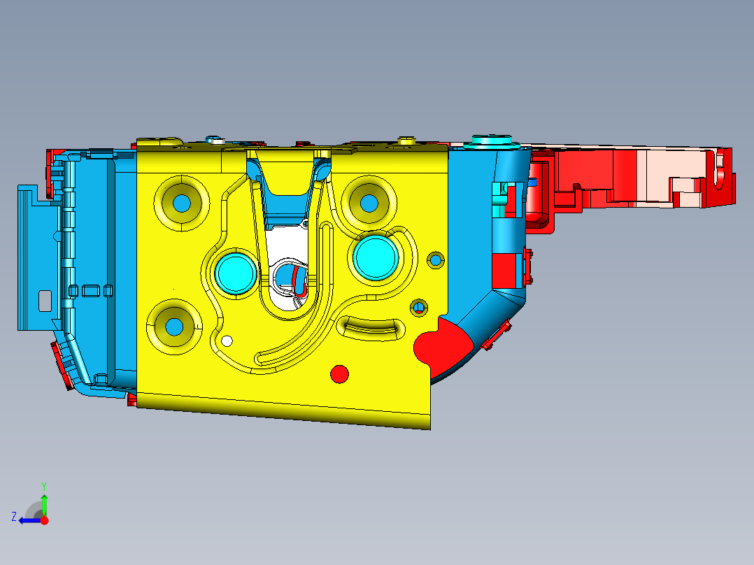 汽车门锁中控锁右视图