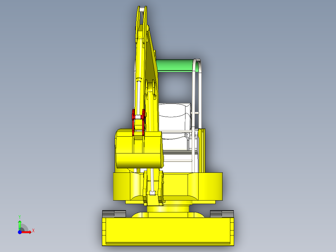 B3003669-简易模型挖掘机前视图