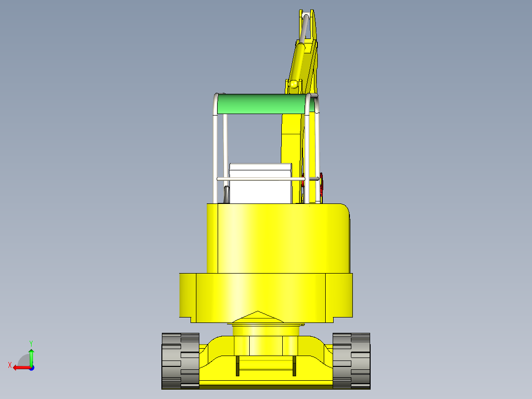B3003669-简易模型挖掘机后视图
