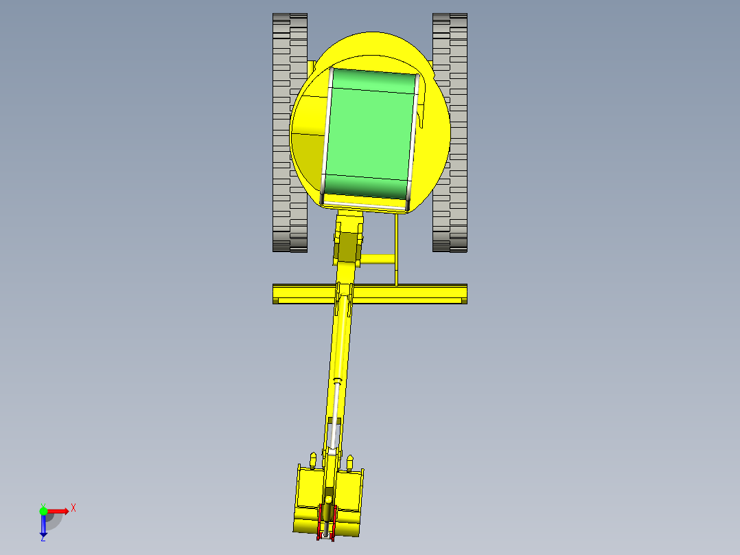 B3003669-简易模型挖掘机俯视图