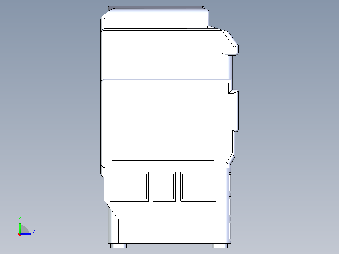A3003516-复印机打印机左视图