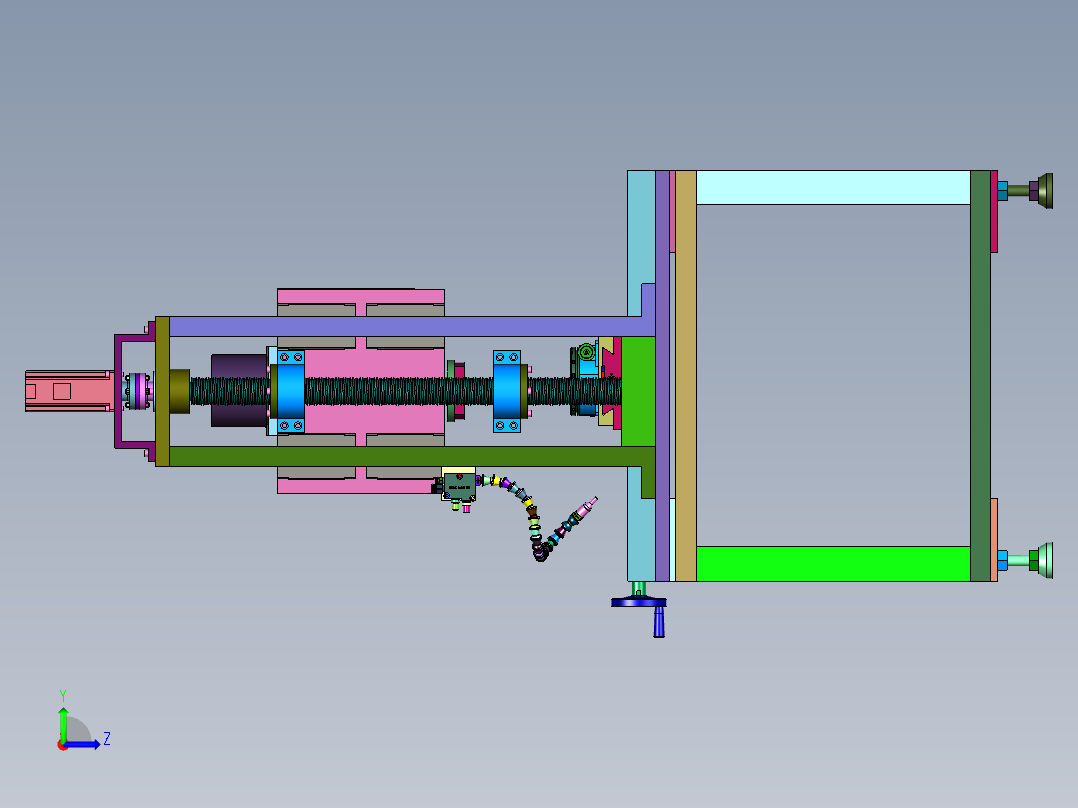 电脉冲取断丝锥机左视图