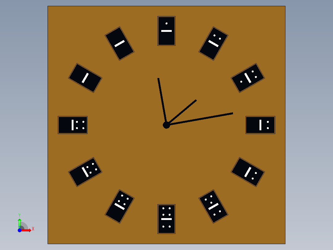 木制手表前视图