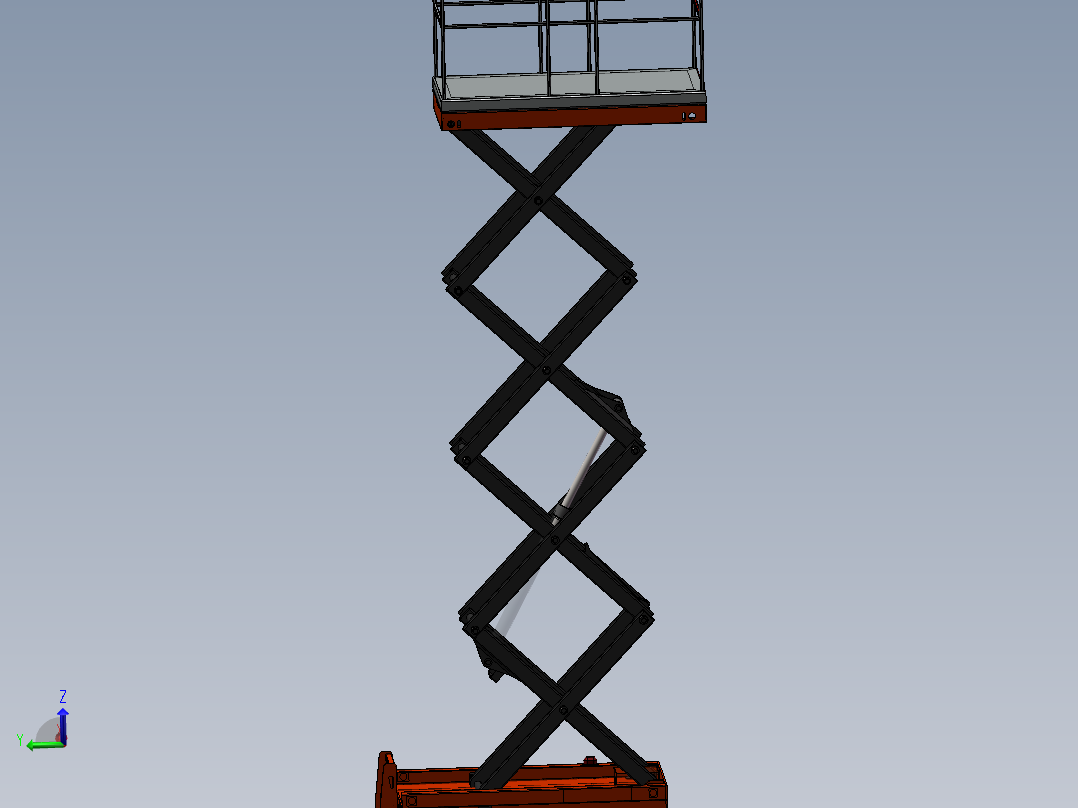 可移动剪叉式升降机设计（含三维SW模型+CAD图纸+说明）