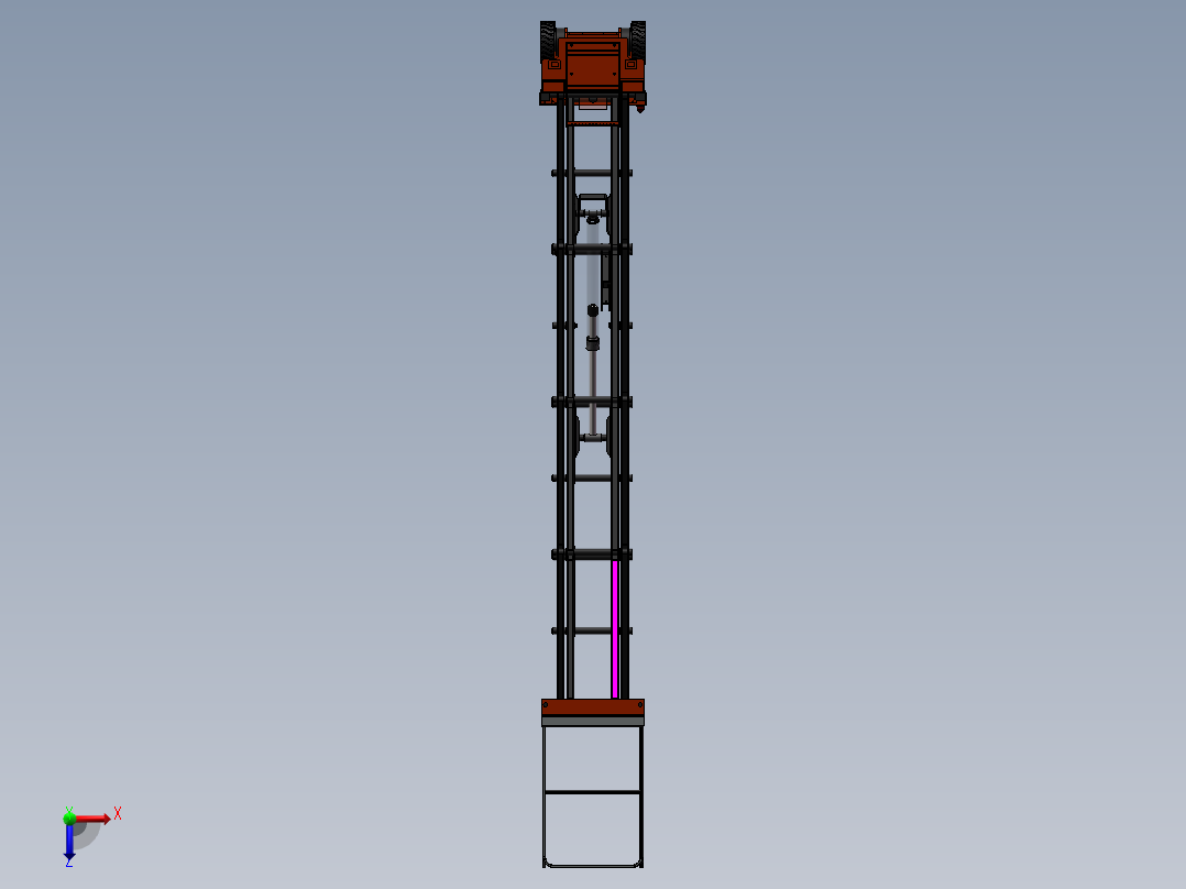 可移动剪叉式升降机设计（含三维SW模型+CAD图纸+说明）俯视图