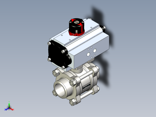 带ACTREG DA致动器的3件球阀BW DN40