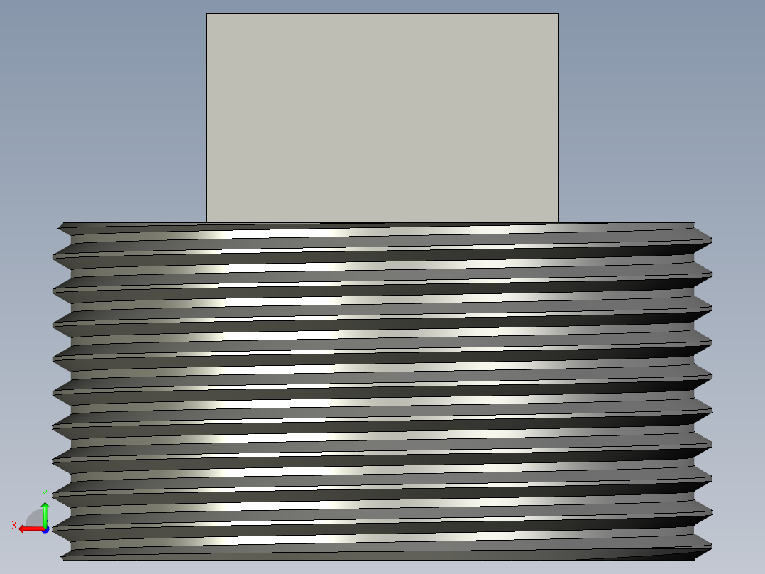 螺纹管四角塞头 DN32后视图