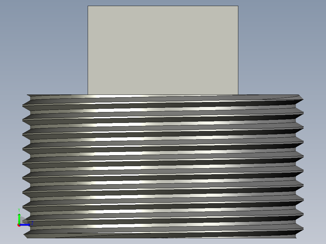 螺纹管四角塞头 DN32左视图