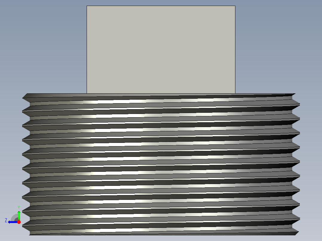 螺纹管四角塞头 DN32右视图