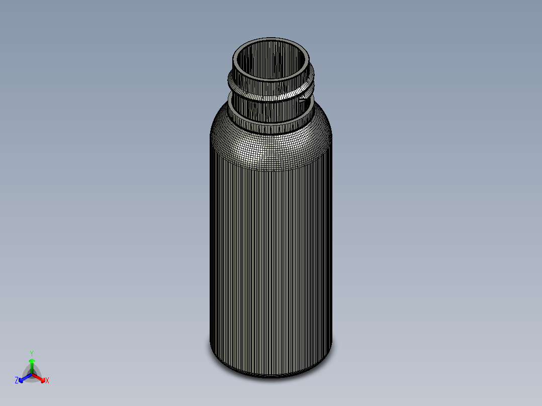 聚酯瓶正等轴测图