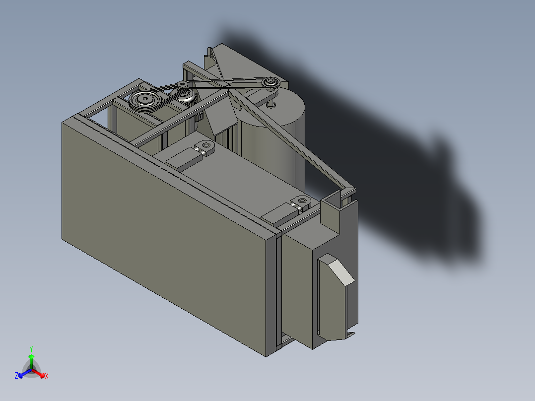 多级高效谷物清选机正等轴测图