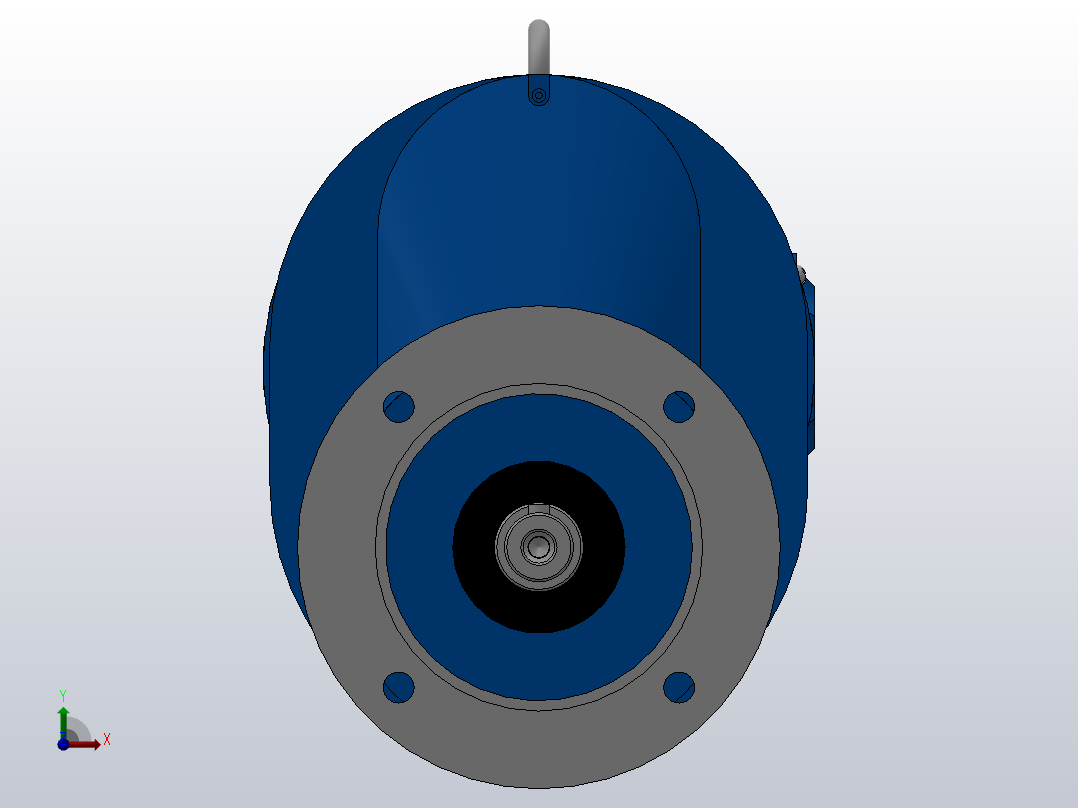 RXF57法兰轴伸式安装斜齿轮减速机RX57-Y0.25-4P-71-M1-0°-Φ140前视图