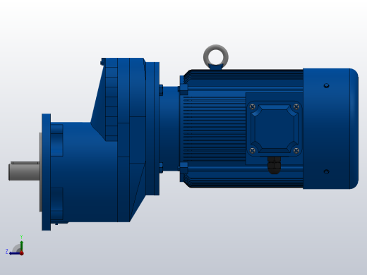 RXF57法兰轴伸式安装斜齿轮减速机RX57-Y0.25-4P-71-M1-0°-Φ140右视缩略图