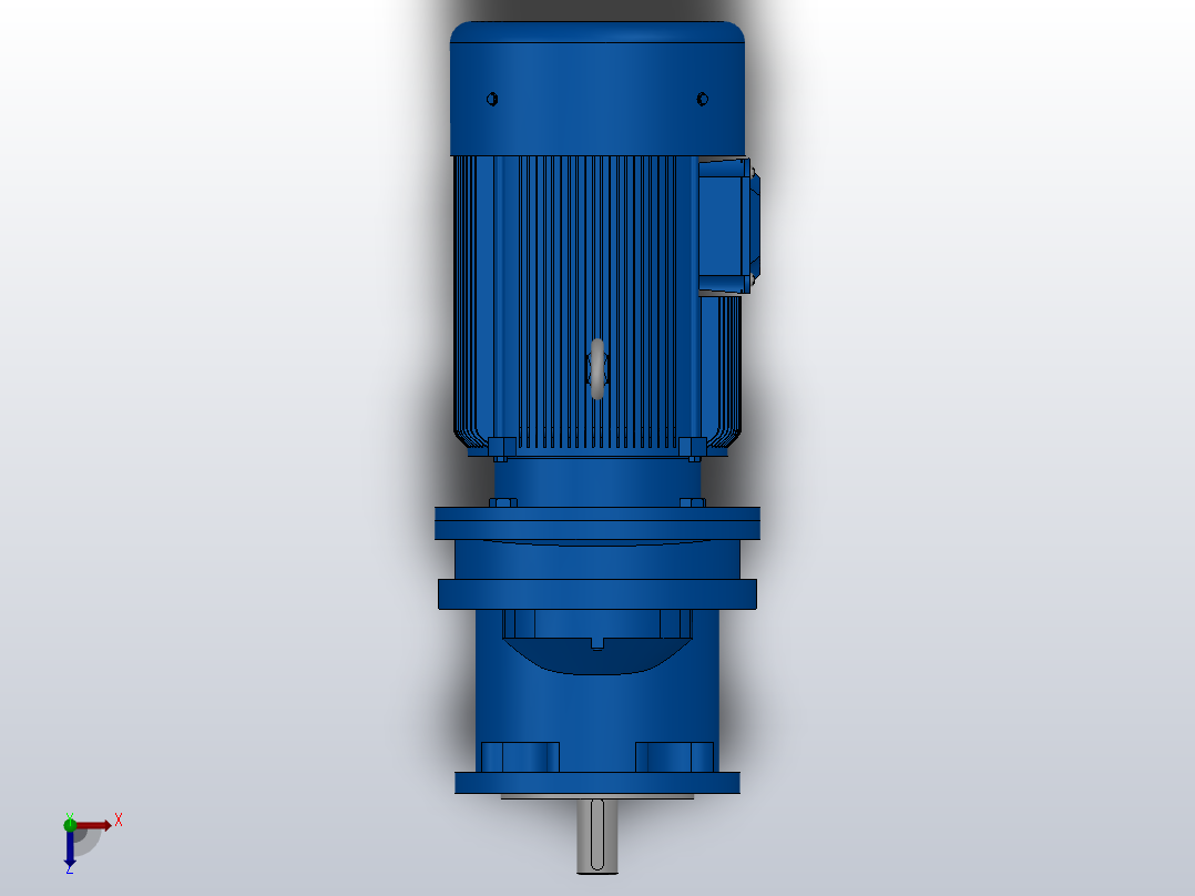 RXF57法兰轴伸式安装斜齿轮减速机RX57-Y0.25-4P-71-M1-0°-Φ140俯视图