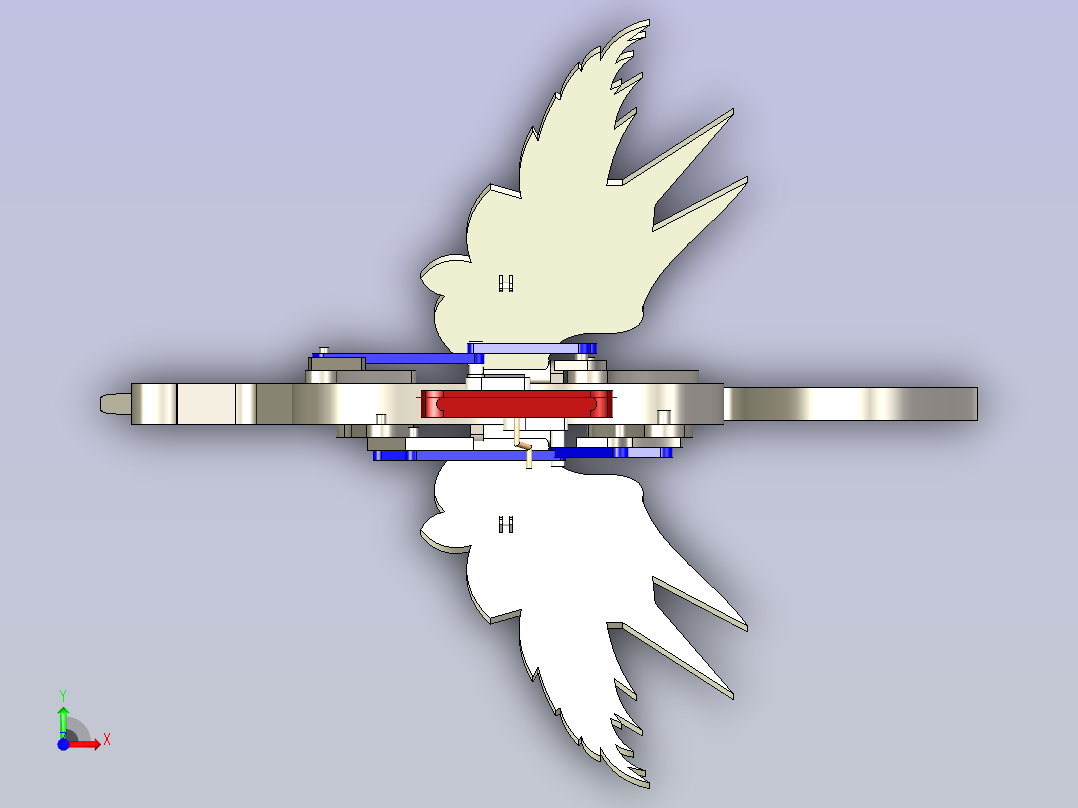 齿轮结构的飞马仿真前视图