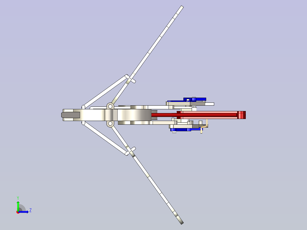 齿轮结构的飞马仿真左视图