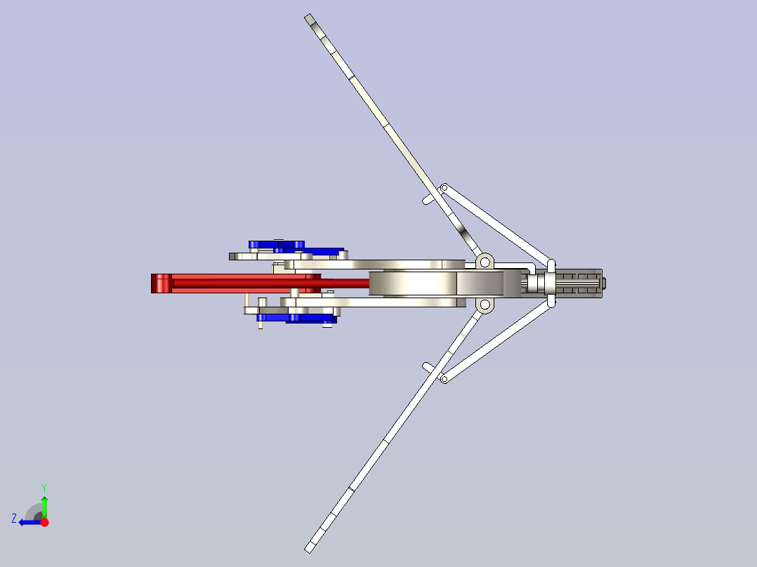 齿轮结构的飞马仿真右视图
