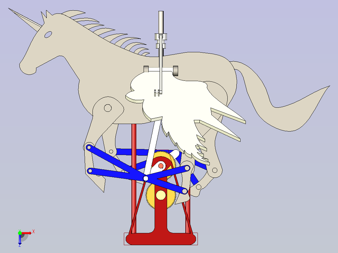 齿轮结构的飞马仿真俯视图
