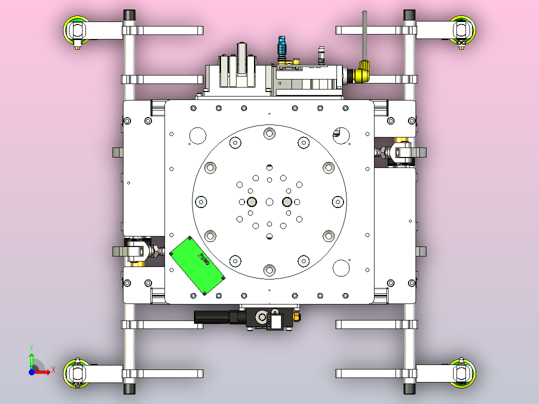纸板与袋用夹持器前视图