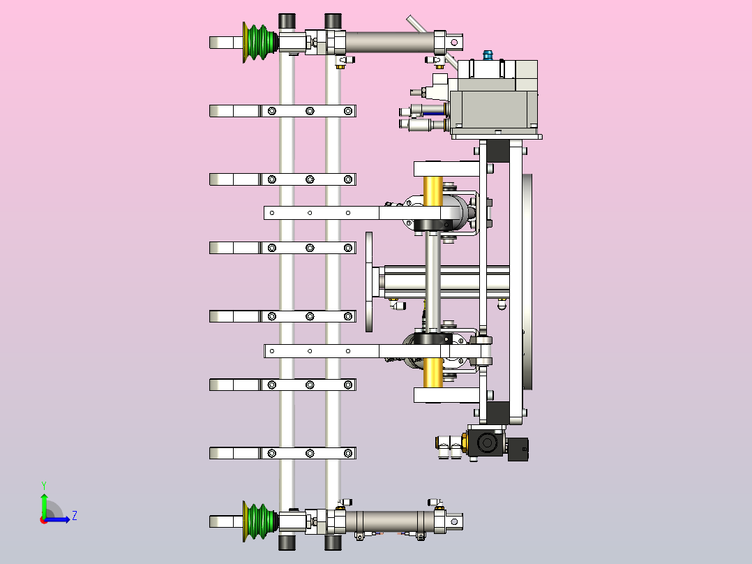 纸板与袋用夹持器左视图