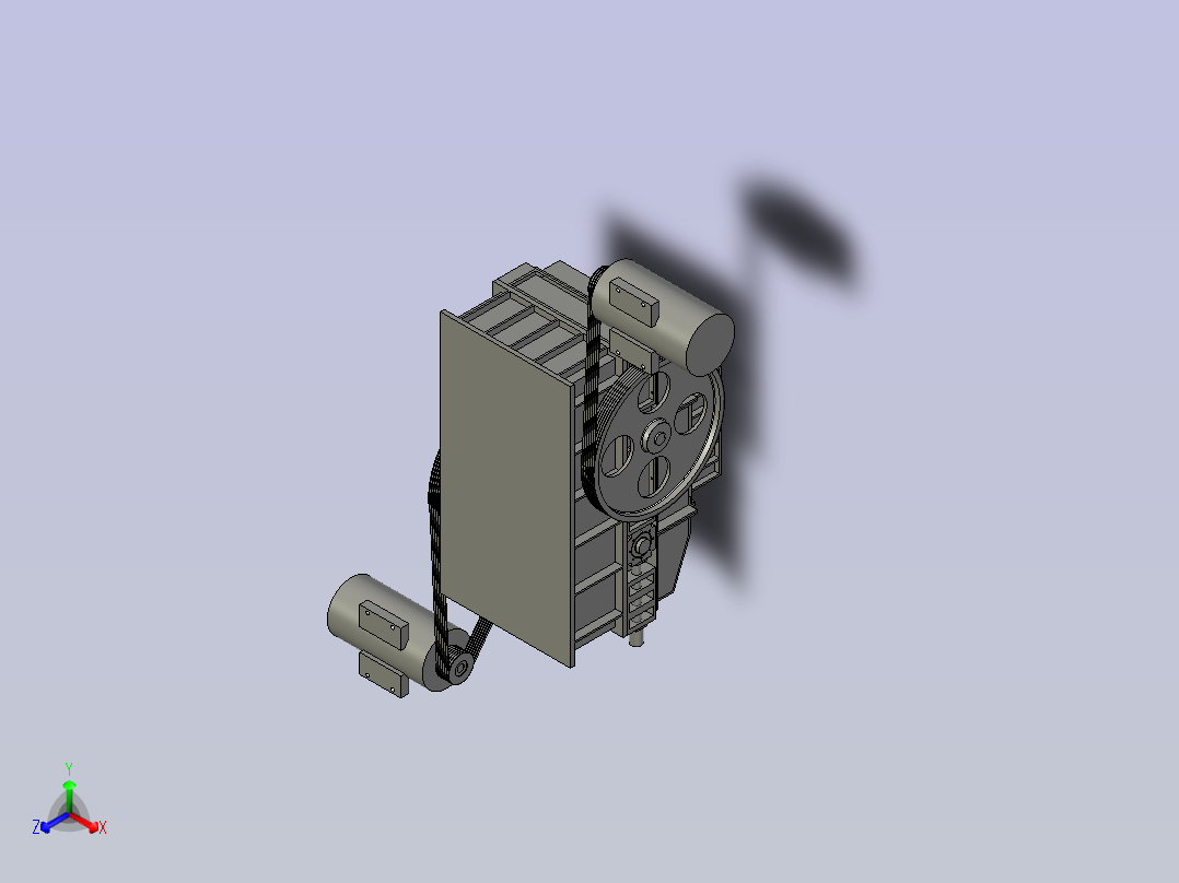 小型双齿辊对辊式制砂机主视图