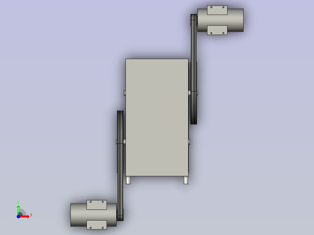 小型双齿辊对辊式制砂机前视图