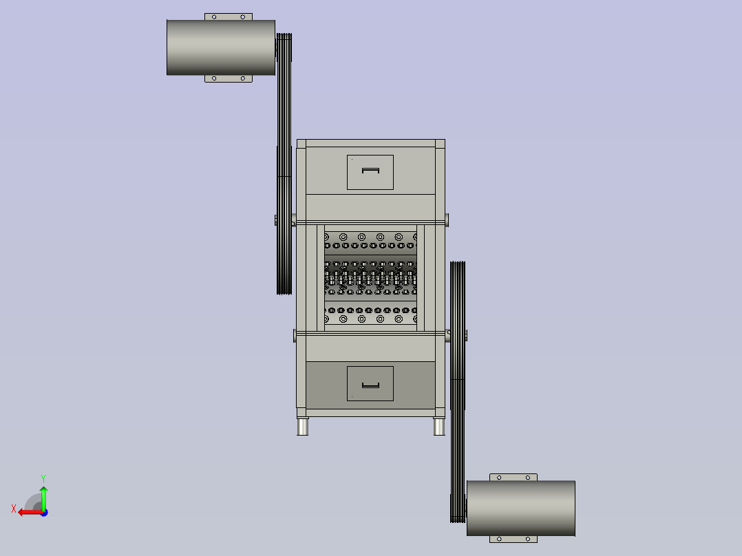 小型双齿辊对辊式制砂机后视图