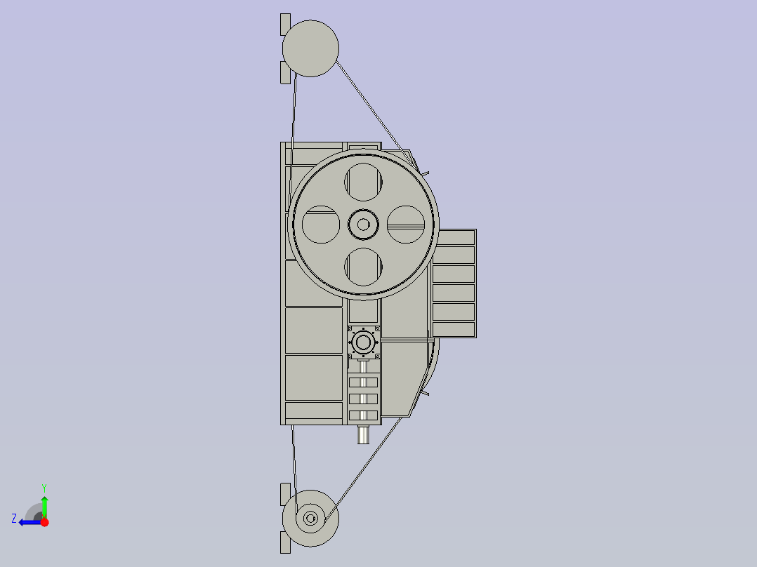 小型双齿辊对辊式制砂机右视图