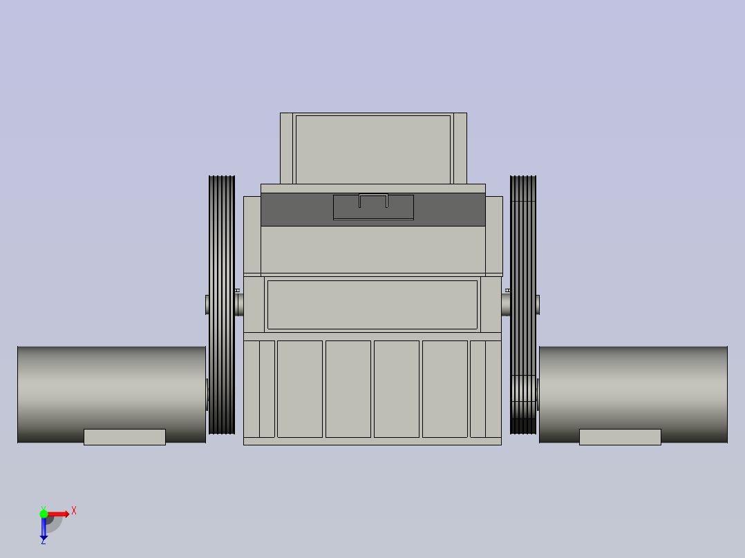 小型双齿辊对辊式制砂机俯视图