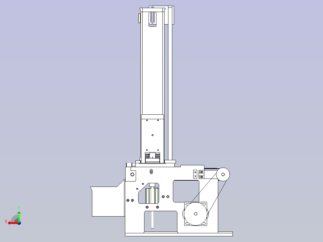 方形隔层用小纸板自动化上料设计后视图