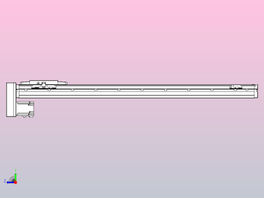 滚珠丝杠直线轴内置导轨TPA-GCR-120-1610C-L800-MP-M40-N3右视缩略图
