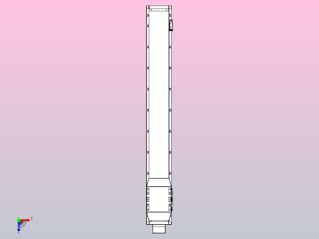 滚珠丝杠直线轴内置导轨TPA-GCR-120-1610C-L800-MP-M40-N3俯视图