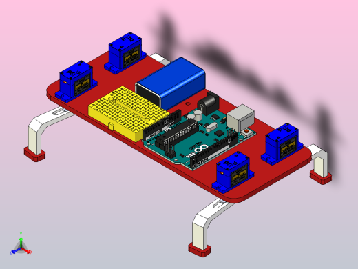 带有SG90伺服器的四倍的机器人