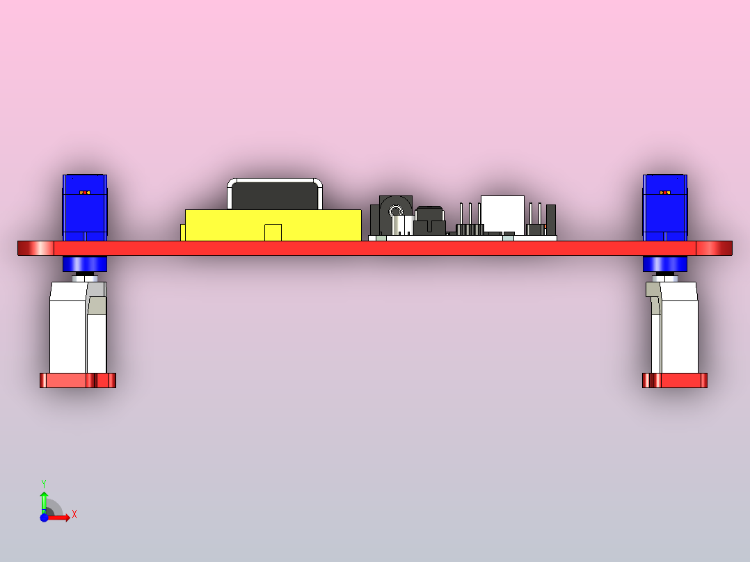带有SG90伺服器的四倍的机器人前视图