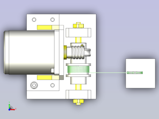 一种减轻小型马达轴的轴向负载3D图纸前视缩略图