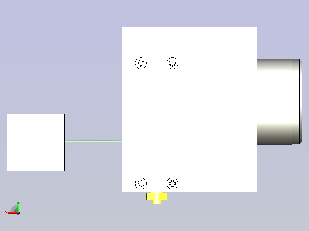 一种减轻小型马达轴的轴向负载3D图纸后视图