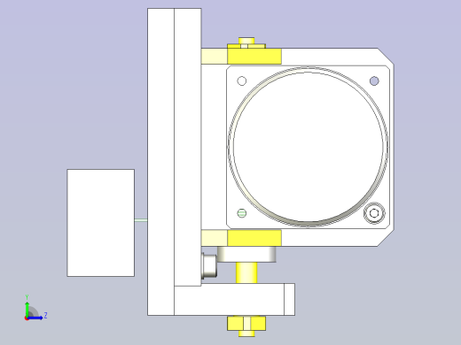 一种减轻小型马达轴的轴向负载3D图纸左视缩略图