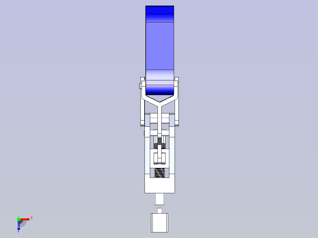 一款机械臂夹持器3D设计俯视图