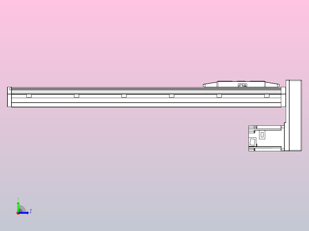 滚珠丝杠直线轴内置导轨TPA-GCR-150-2010C-L600-MP-M75-N3左视图