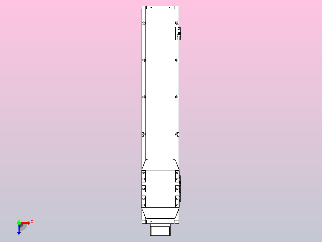 滚珠丝杠直线轴内置导轨TPA-GCR-150-2010C-L600-MP-M75-N3俯视图