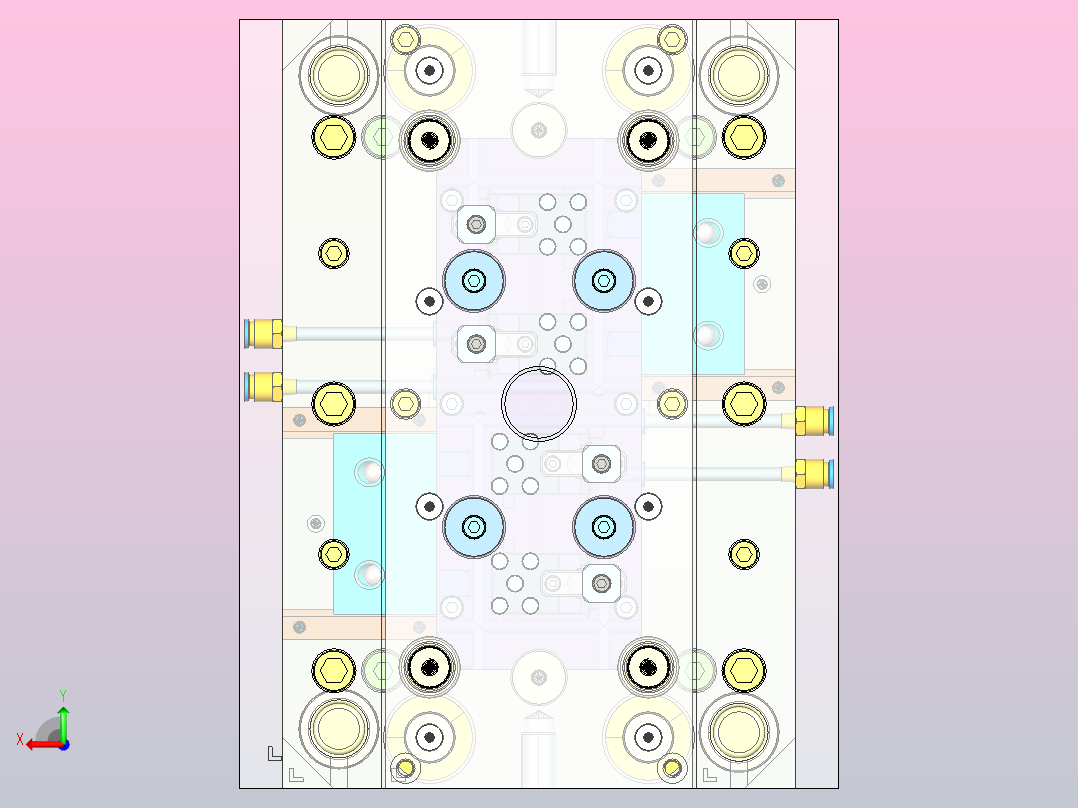 充电电池盒注塑模模具三维UG后视图