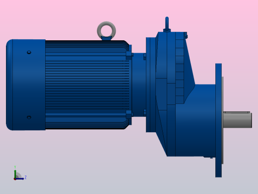 RXF87法兰轴伸式安装斜齿轮减速机RX87-Y4-4P-112M-M1-0°-Φ300左视缩略图