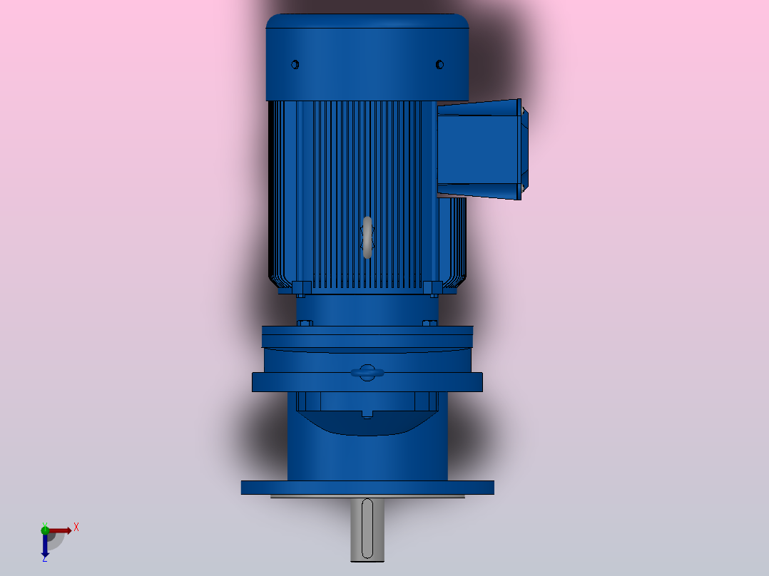 RXF87法兰轴伸式安装斜齿轮减速机RX87-Y4-4P-112M-M1-0°-Φ300俯视图