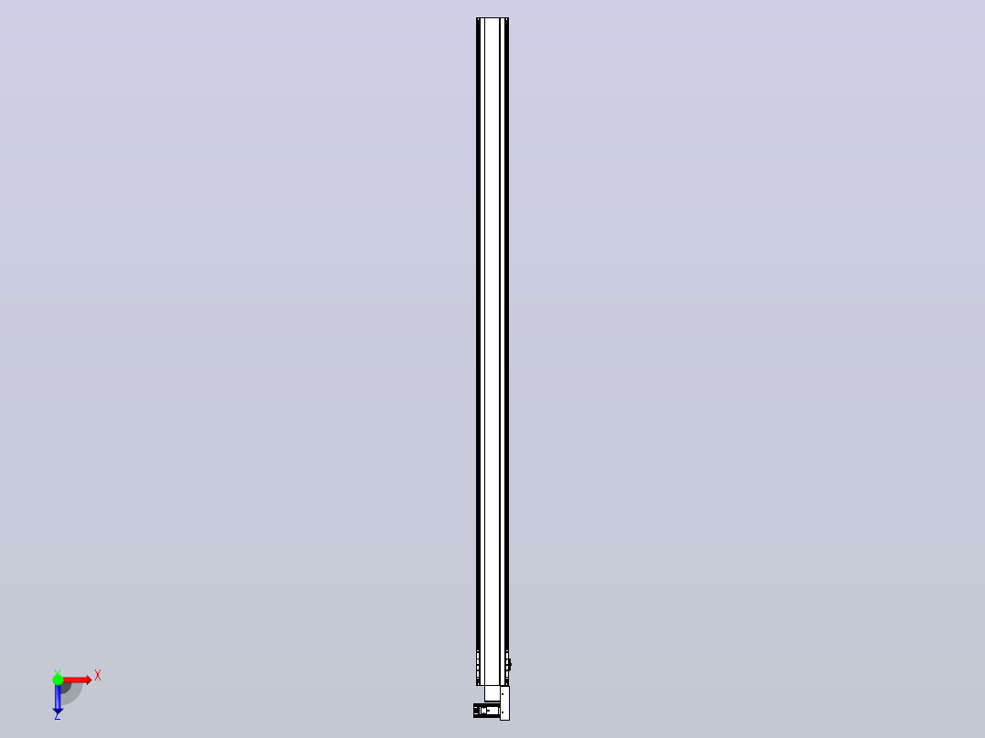 皮带直线轴半封闭可选导轨TPA-HNB-140D-120-L2700-MR-C-P40-N3俯视图
