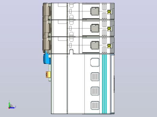 NB8LE-63 3P剩余电流动作断路器三维模型202203左视缩略图