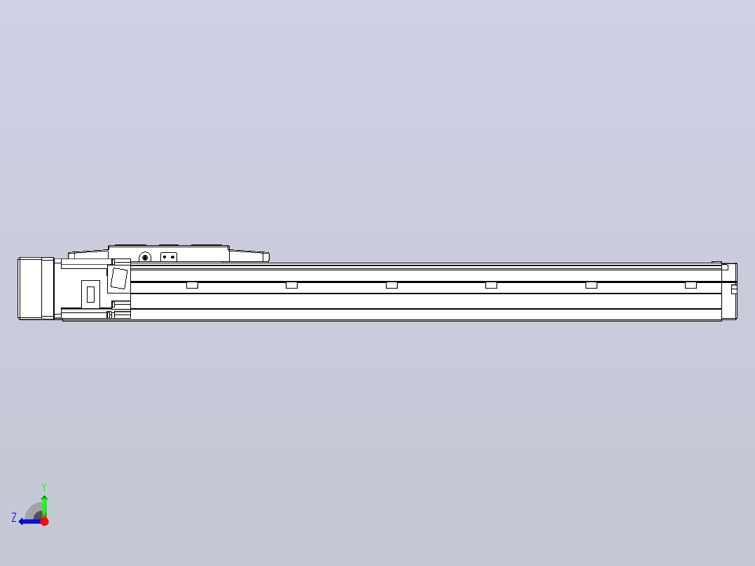 滚珠丝杠直线轴内置导轨TPA-GCR-120-1610C-L450-ML-M40-N3右视图