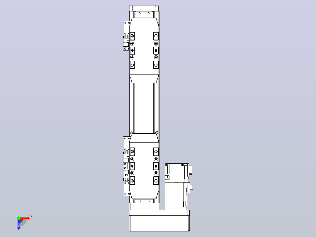 滚珠丝杠线性轴TPA-GCRS-50-1205C-L25-ML-M10-N3俯视图