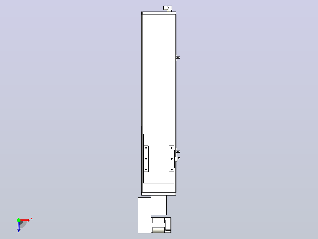 MCB14无尘皮带滑台[MCB14-L40-400-L-P20-C3]俯视图